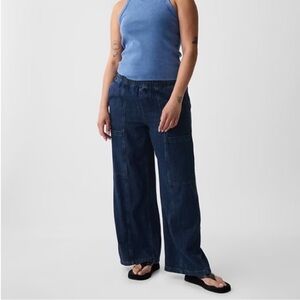 GAP Pull On Wide Leg Utility Jeans